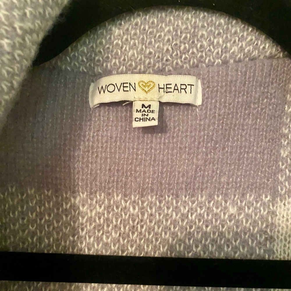 NWT Woven Heart long cardigan buffalo plaid sweater. Size Medium - Picture 3 of 6
